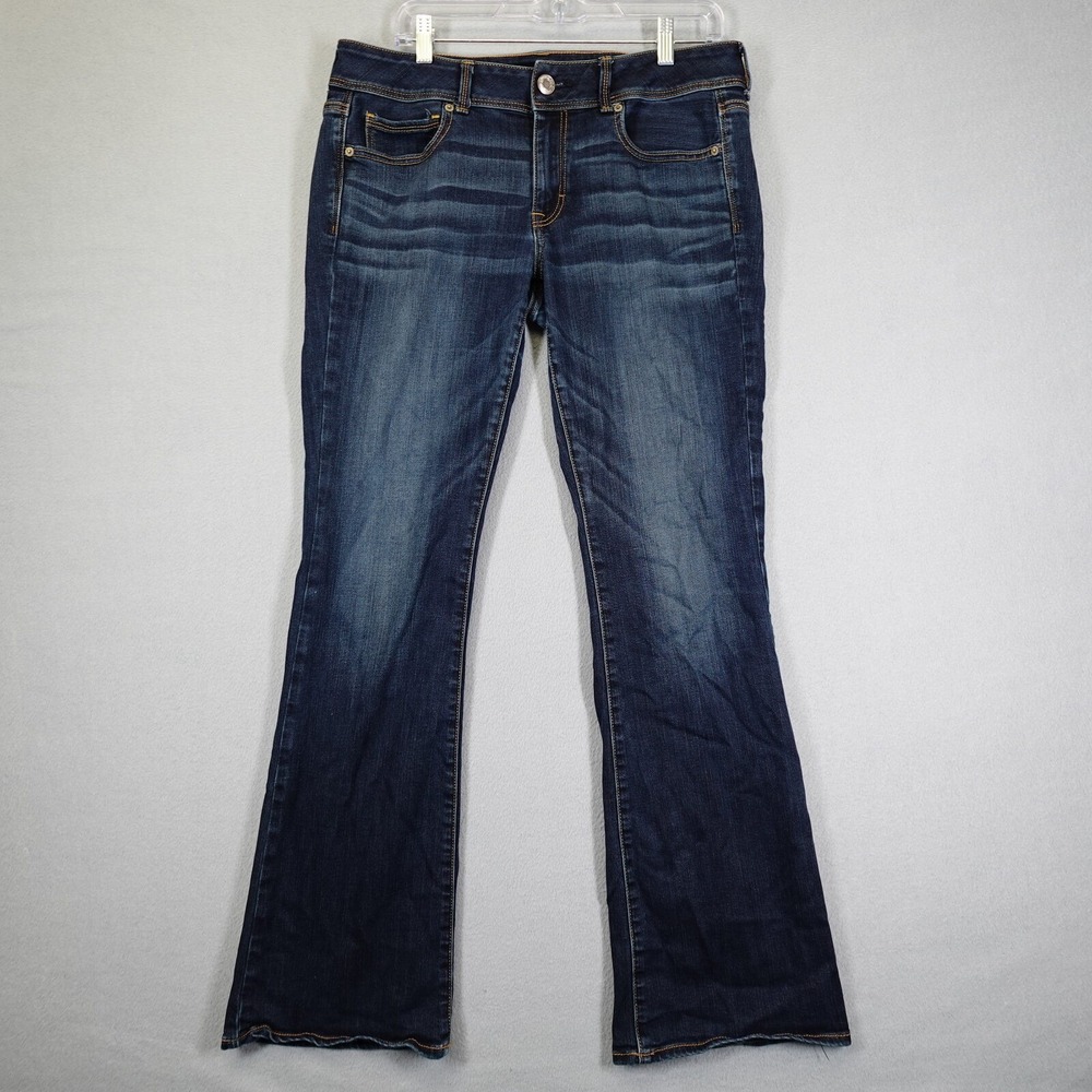 American Eagle Jeans Womens 12L Blue Kick Boot Super Stretch Denim Casual Pants